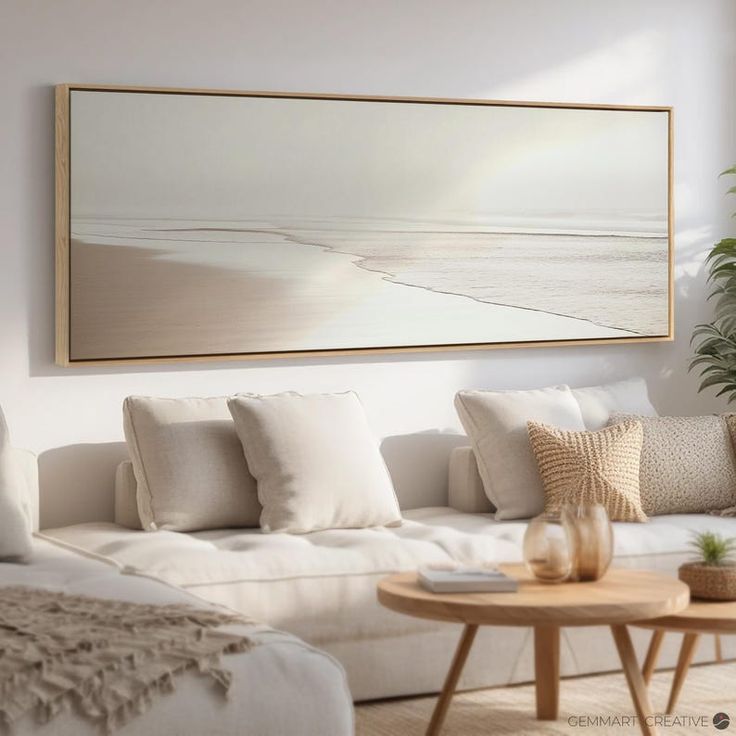 تابلو طبیعت مدرن رنگ روغن هنر دست ۱۴۰*۷۰ کد ۷۴۹