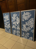 تابلو نقاشی رنگ روغن سه لت باغ پرنده ۱۸۰*۱۰۰ کد ۵۰۴۴