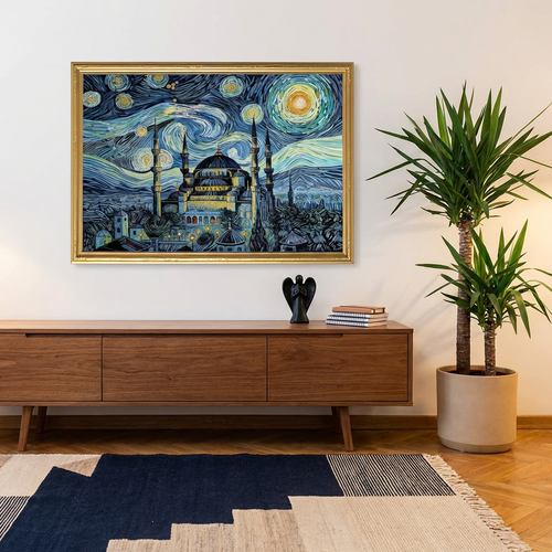 تابلو نقاشی رنگ روغن ۱۲۰*۹۰ کد ۱۰۶۶