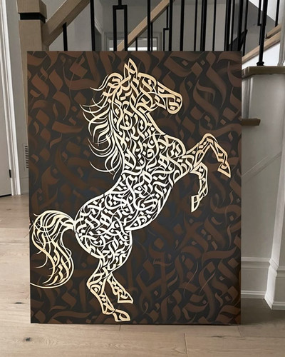 تابلو کالیگرافی ۱۲۰*۹۰ کد ۶۳۳۴ هنر دست