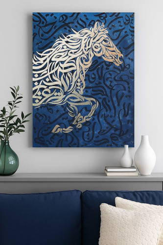 تابلو کالیگرافی ۱۲۰*۸۰ کد ۱۹۶۶ هنر دست