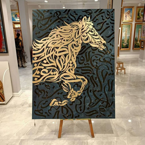 تابلو کالیگرافی ۱۰۰*۷۰ کد ۷۰۶۰ هنر دست